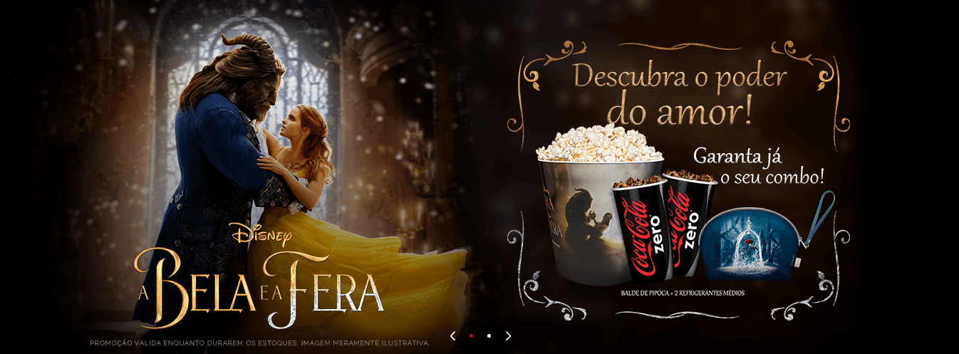 combo cinemark a bela e a fera
