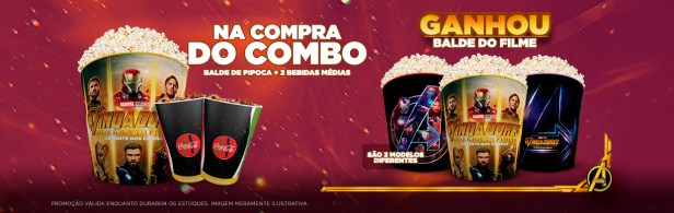 Combo Vingadores: Guerra Infinita Cinemark