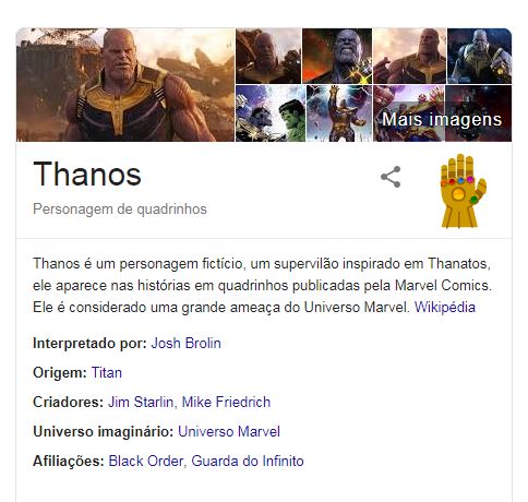 Confira o estalar de Thanos no Google