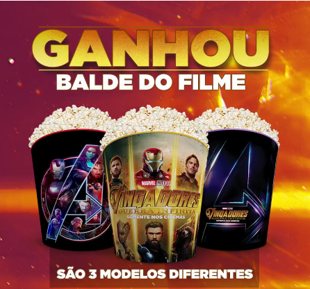 Combo Vingadores: Guerra Infinita Cinemark