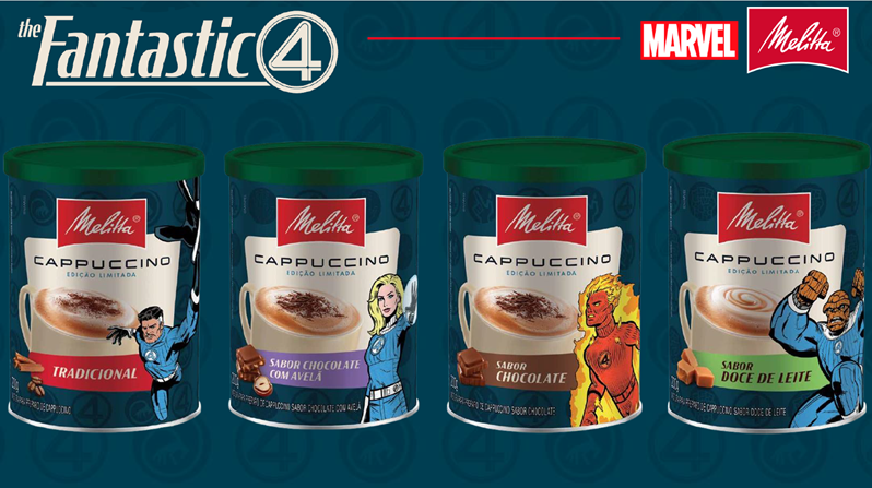 Melitta lança linha exclusiva de cappuccinos inspirada no filme “Quarteto Fantástico”